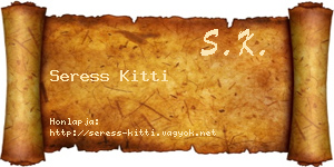 Seress Kitti névjegykártya